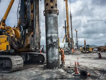 Gründung der größten Monopileanlage in Teesside von Bauer Spezialtiefbau