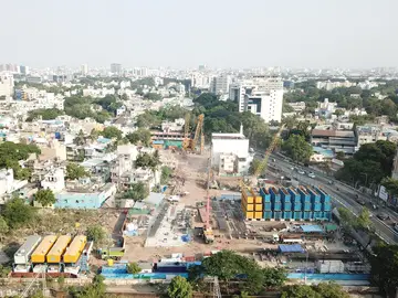 Diaphragm wall work for metro extension in Chennai by Bauer India